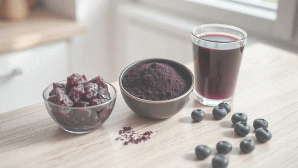 Jakie są różnice między sokiem, proszkiem a mrożonym puree z jagód acai?